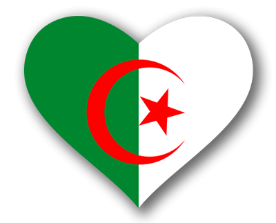アルジェリアの国旗-ハート