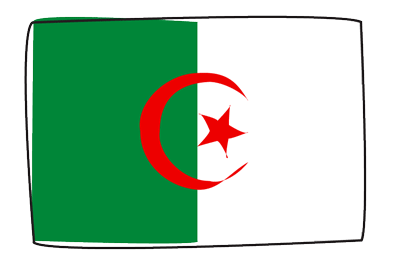 アルジェリアの国旗-グラフィティ