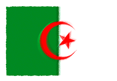アルジェリアの国旗-パステル