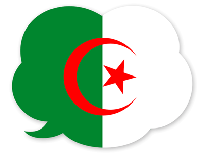 アルジェリアの国旗-吹き出し