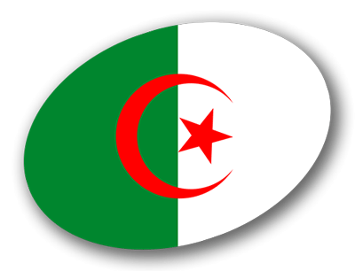 アルジェリア民主人民共和国の国旗-楕円