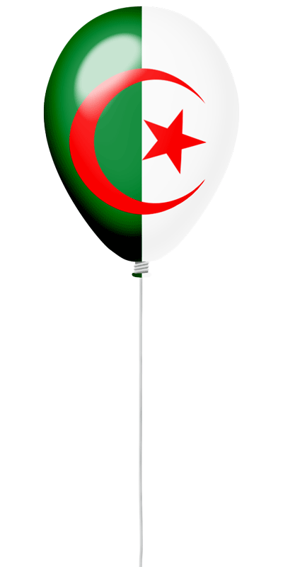 アルジェリア民主人民共和国の国旗-風せん