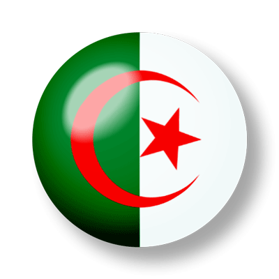 アルジェリア民主人民共和国の国旗-ビー玉