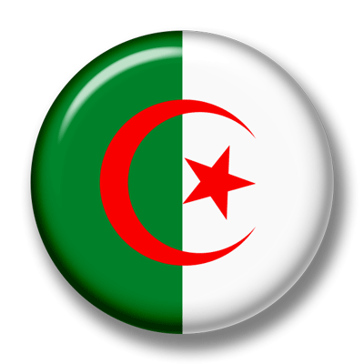 アルジェリア民主人民共和国の国旗-缶バッジ