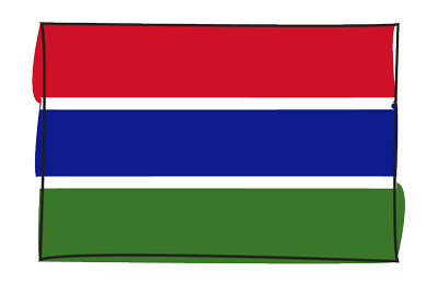 ガンビア・イスラム共和国の国旗-グラフィティ
