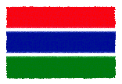 ガンビア・イスラム共和国の国旗-パステル