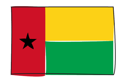 ギニアビサウ共和国の国旗-グラフィティ