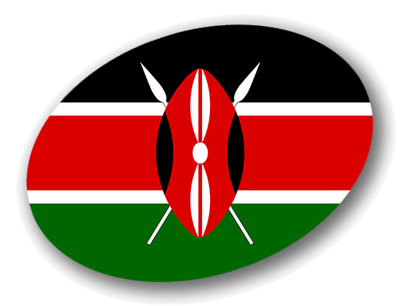 ケニア共和国の国旗-楕円