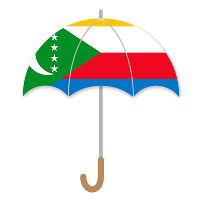 コモロ連合の国旗-傘