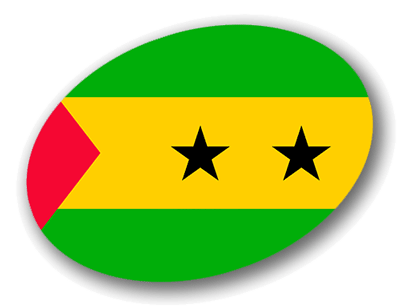 サントメ・プリンシペ民主共和国の国旗-楕円