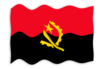 アンゴラ共和国の国旗-波
