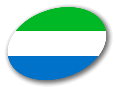 シエラレオネ共和国の国旗-楕円
