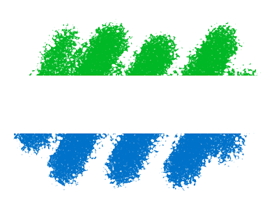 シエラレオネ共和国の国旗-クレヨン1