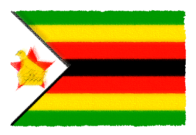ジンバブエ共和国の国旗-パステル