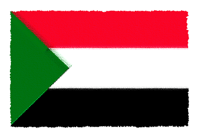 スーダン共和国の国旗-パステル