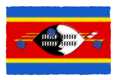 スワジランド王国の国旗-パステル