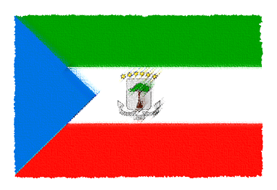 赤道ギニア共和国の国旗-パステル