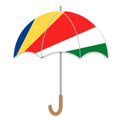 セーシェル共和国の国旗-傘