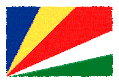 セーシェル共和国の国旗-パステル