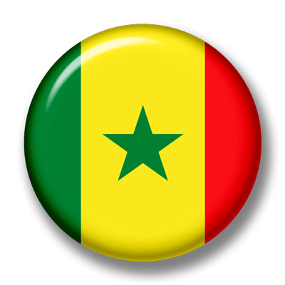 セネガル共和国の国旗-缶バッジ
