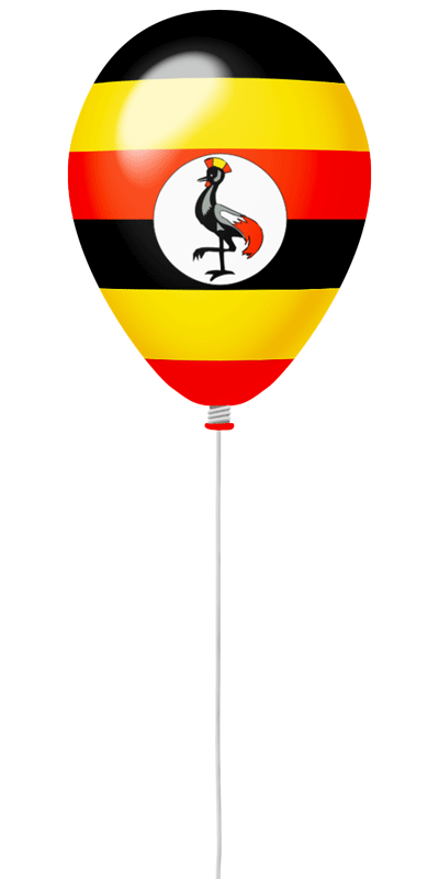 ウガンダ共和国の国旗-風せん