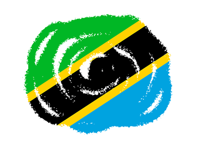 タンザニア連合共和国の国旗-クラヨン2