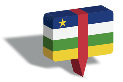 中央アフリカ共和国の国旗-マップピン