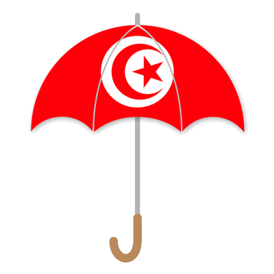 チュニジア共和国の国旗-傘