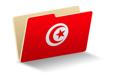 チュニジア共和国の国旗-フォルダ