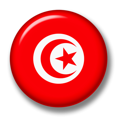チュニジア共和国の国旗-缶バッジ