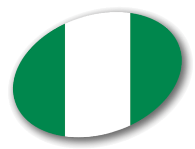ナイジェリア連邦共和国の国旗-楕円