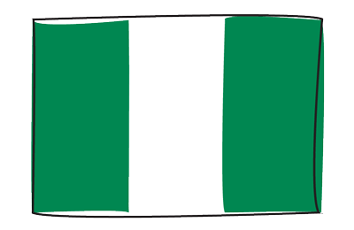 ナイジェリア連邦共和国の国旗-グラフィティ