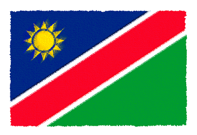 ナミビア共和国の国旗-パステル