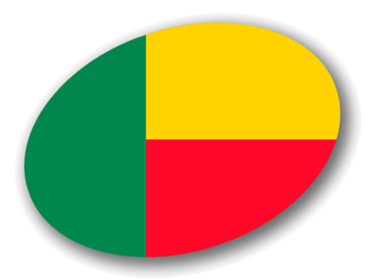 ベナン共和国の国旗-楕円