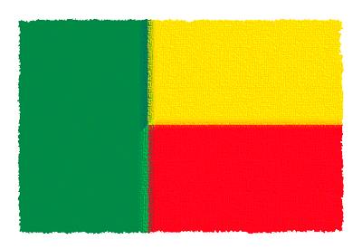 ベナン共和国の国旗-パステル