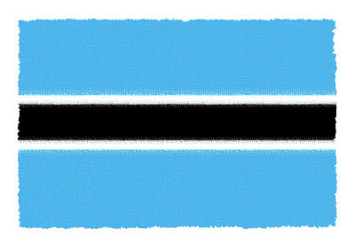 ボツワナ共和国の国旗-パステル