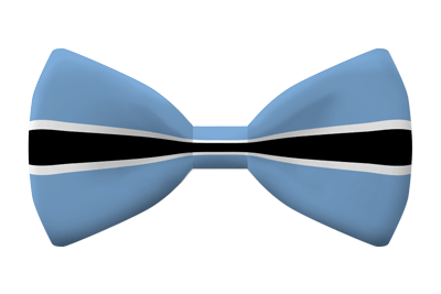 ボツワナ共和国の国旗-蝶タイ