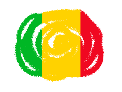 マリ共和国の国旗-クラヨン2