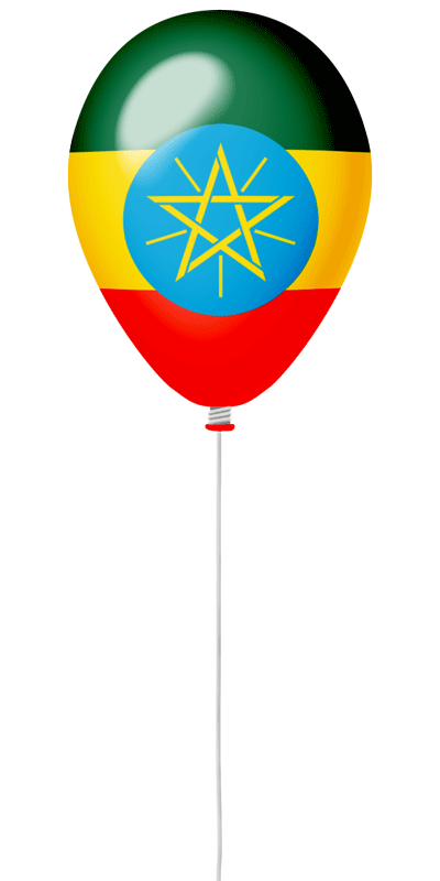 エチオピア連邦民主共和国の国旗-風せん