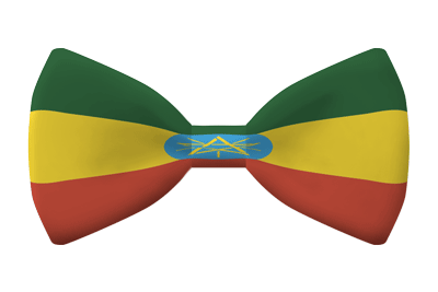 エチオピア連邦民主共和国の国旗-蝶タイ