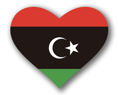 リビアの国旗-ハート