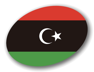 リビアの国旗-楕円