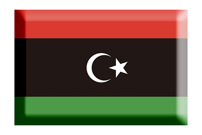 リビアの国旗-板チョコ