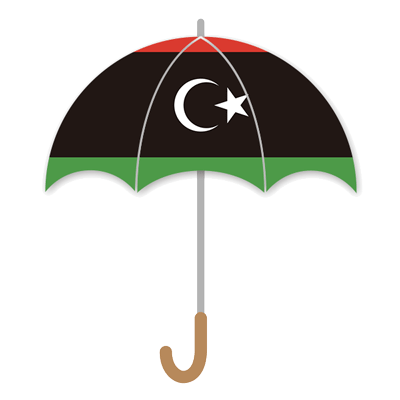 リビアの国旗-傘