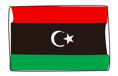 リビアの国旗-グラフィティ