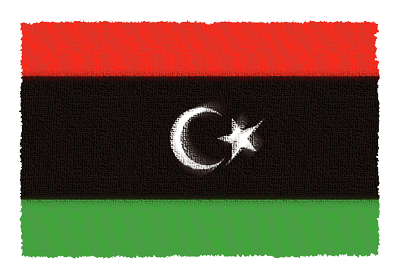 リビアの国旗-パステル