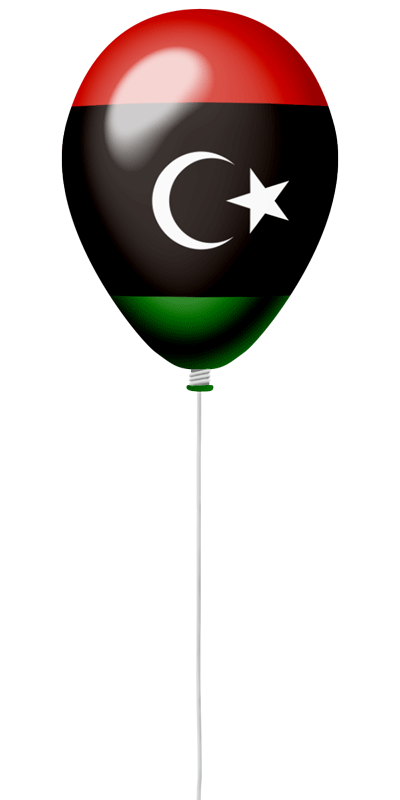 リビアの国旗-風せん