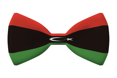 リビアの国旗-蝶タイ