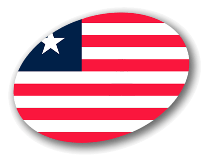リベリア共和国の国旗-楕円