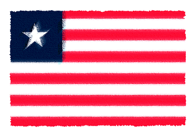リベリア共和国の国旗-パステル